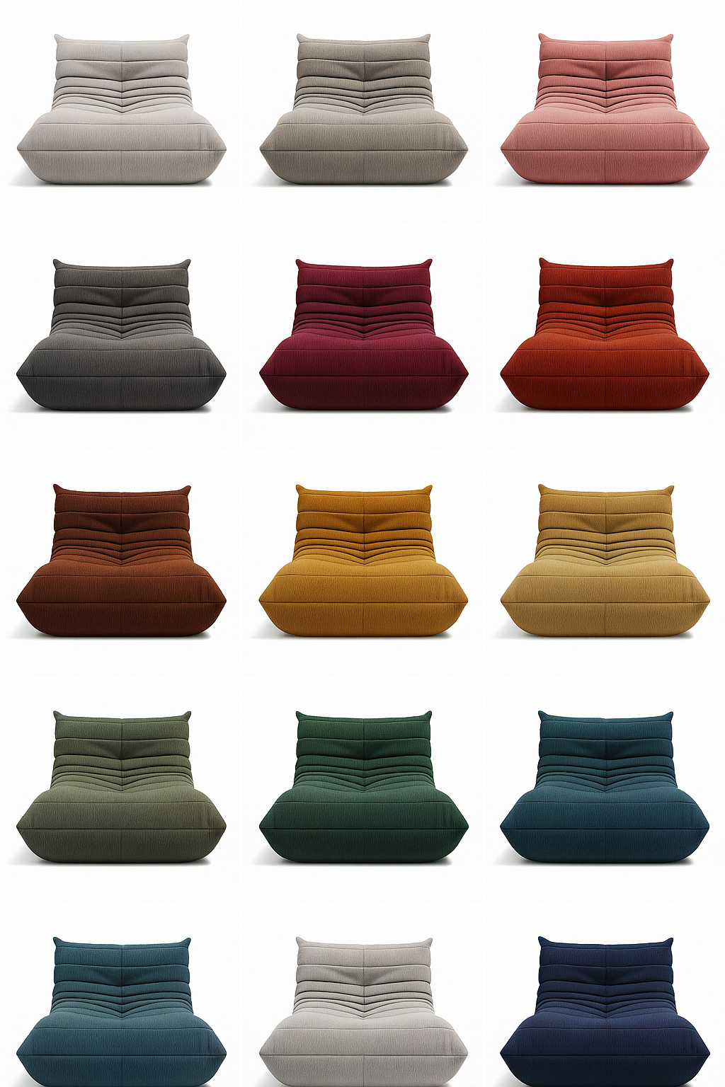 fauteuil Togo Chenille Relax Moderne | Burnt Umber