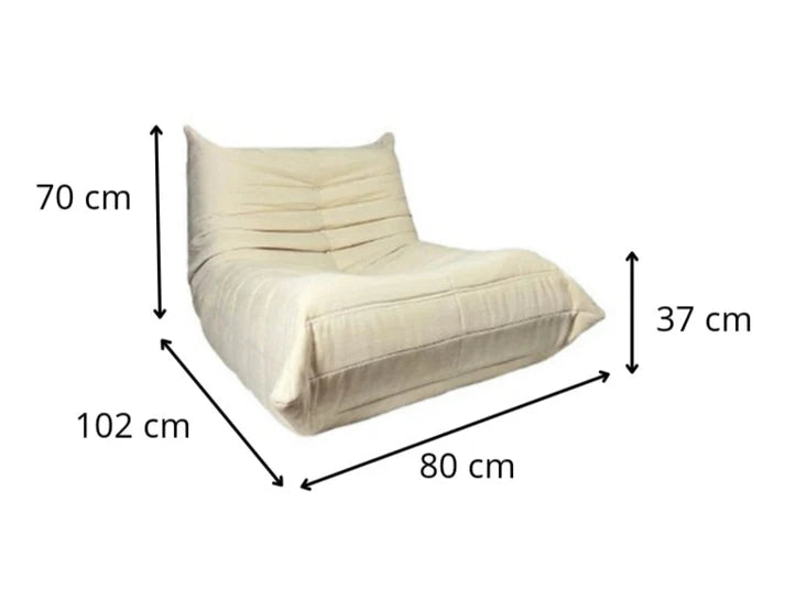 fauteuil Togoo Chenille Relax compressé | white edition