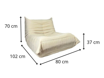 fauteuil Togoo Chenille Relax compressé | white edition