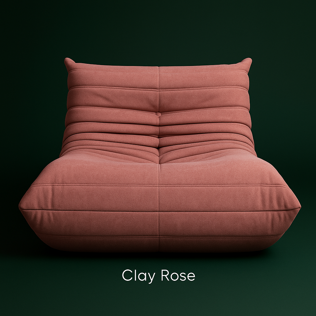 fauteuil Togo Chenille Relax Moderne | Clay Rose