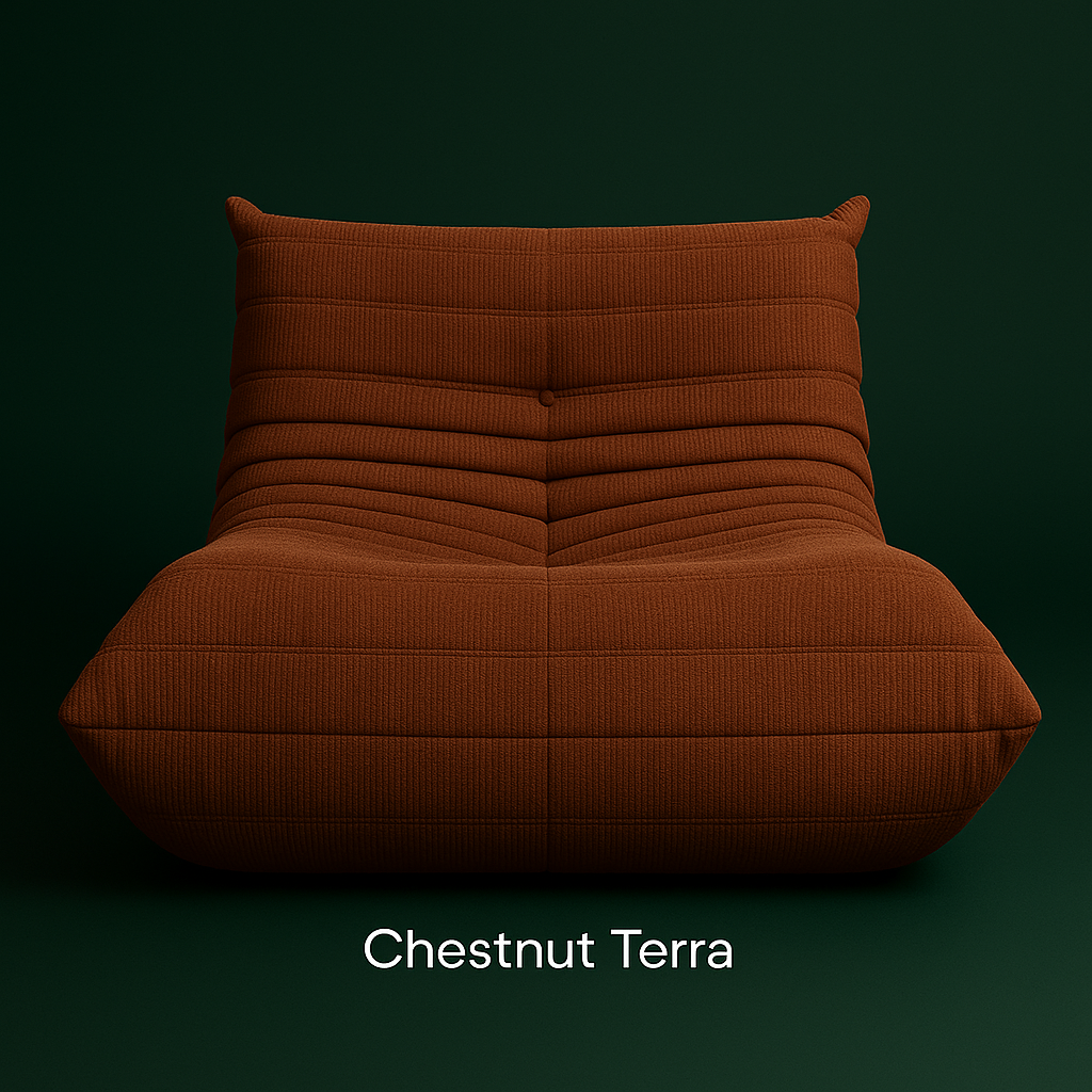 fauteuil Togo Chenille Relax Moderne | Chestnut Terra