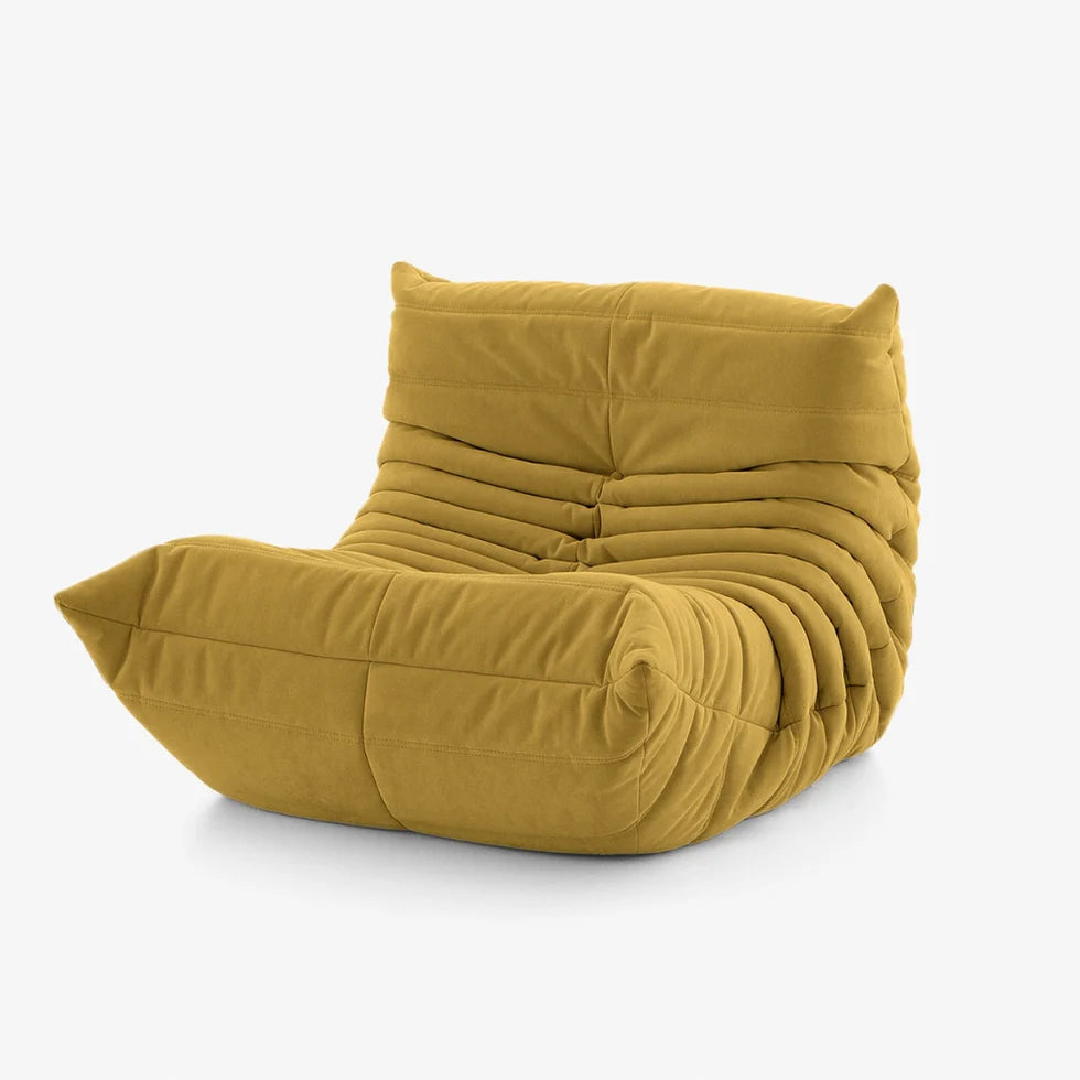 fauteuil Togoo Chenille Relax compressé  | yellow