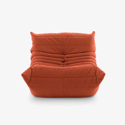 fauteuil Togoo Chenille Relax compressé | orange edition