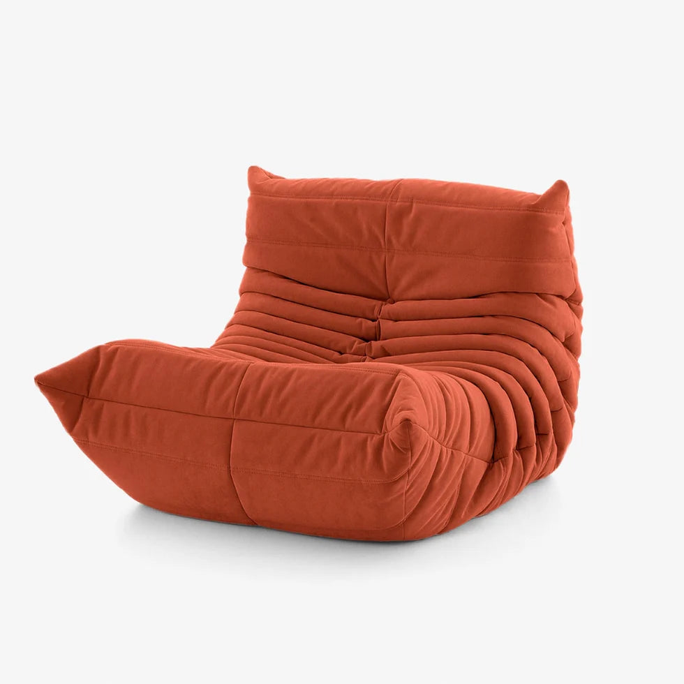 fauteuil Togoo Chenille Relax compressé | orange edition