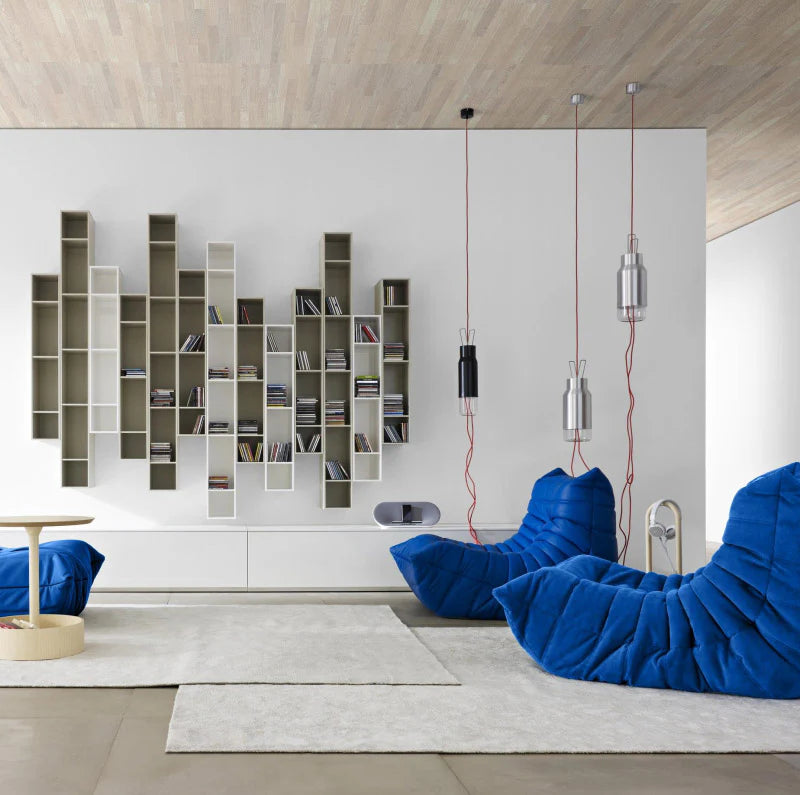 fauteuil Togoo Chenille Relax compressé | blue edition