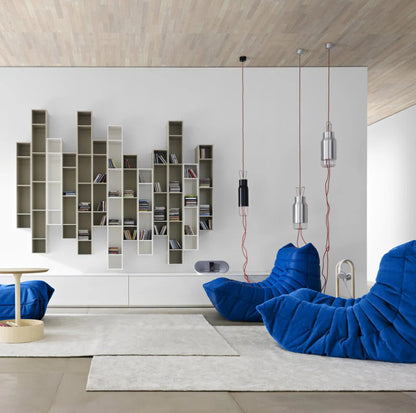 fauteuil Togoo Chenille Relax compressé | blue edition