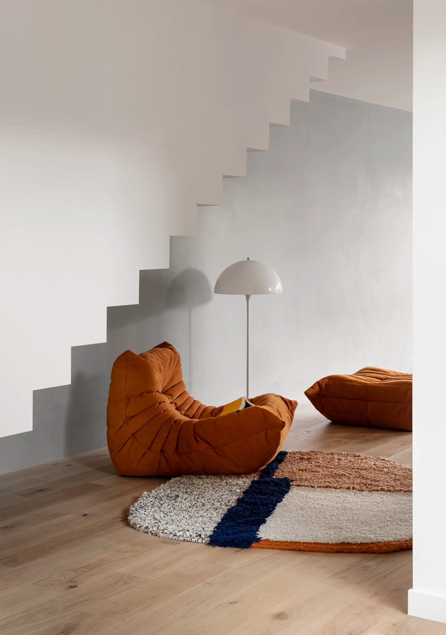 fauteuil Togoo Chenille Relax compressé | orange edition