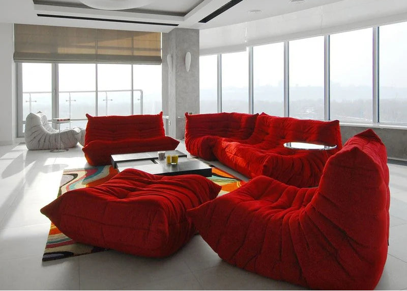 fauteuil Togoo Chenille Relax compressé | clay rouge edition