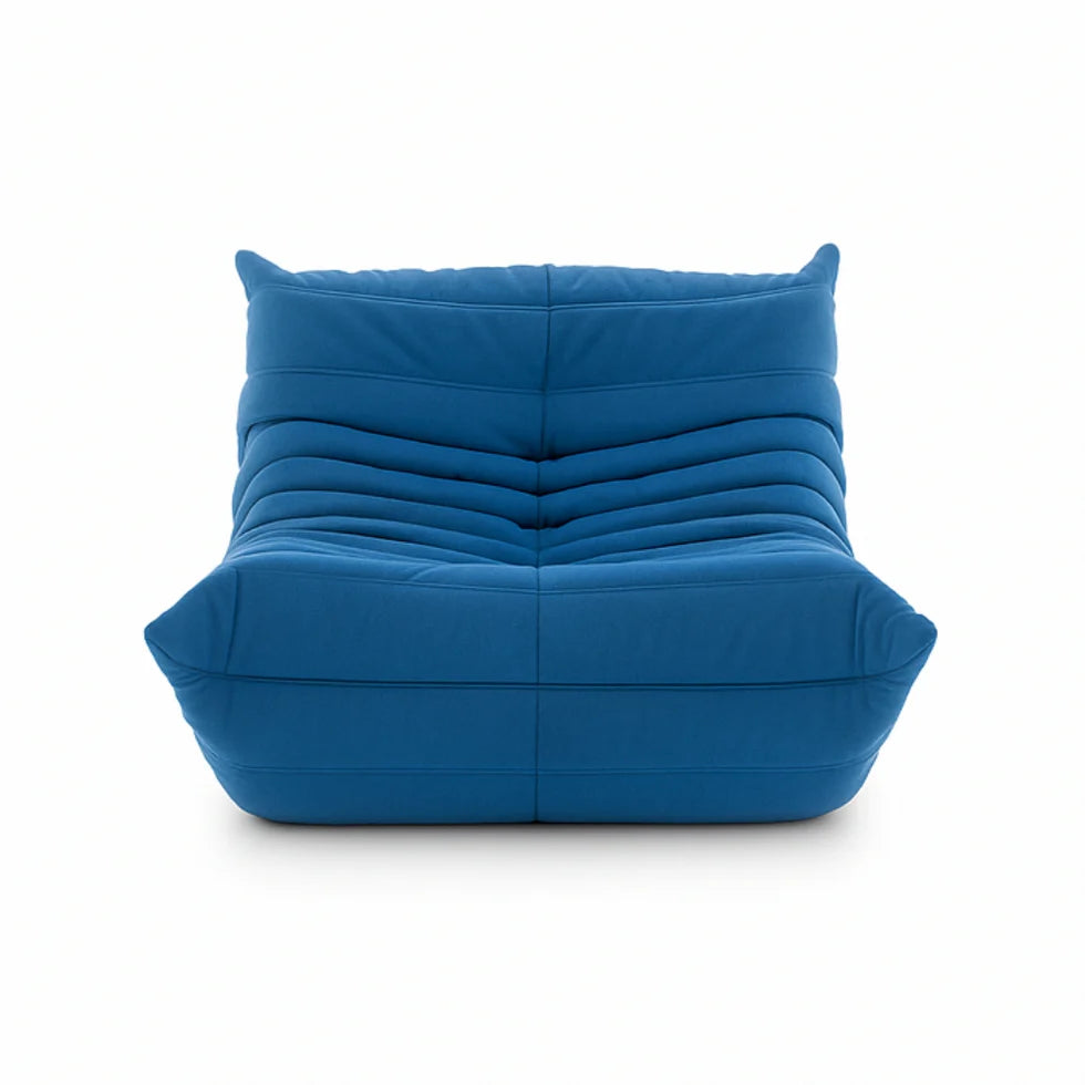 fauteuil Togoo Chenille Relax compressé | blue edition