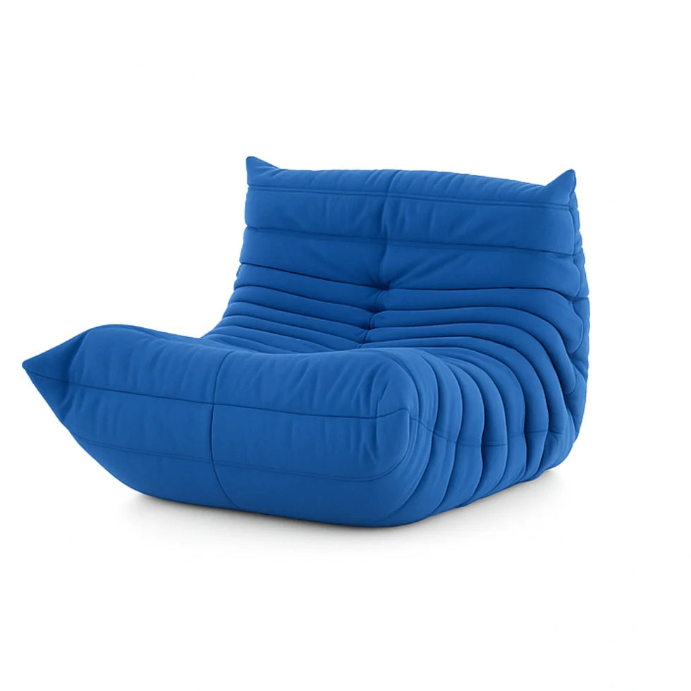 fauteuil Togoo Chenille Relax compressé | blue edition