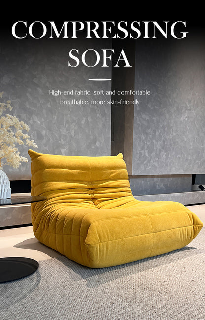 fauteuil Togoo Chenille Relax compressé  | yellow